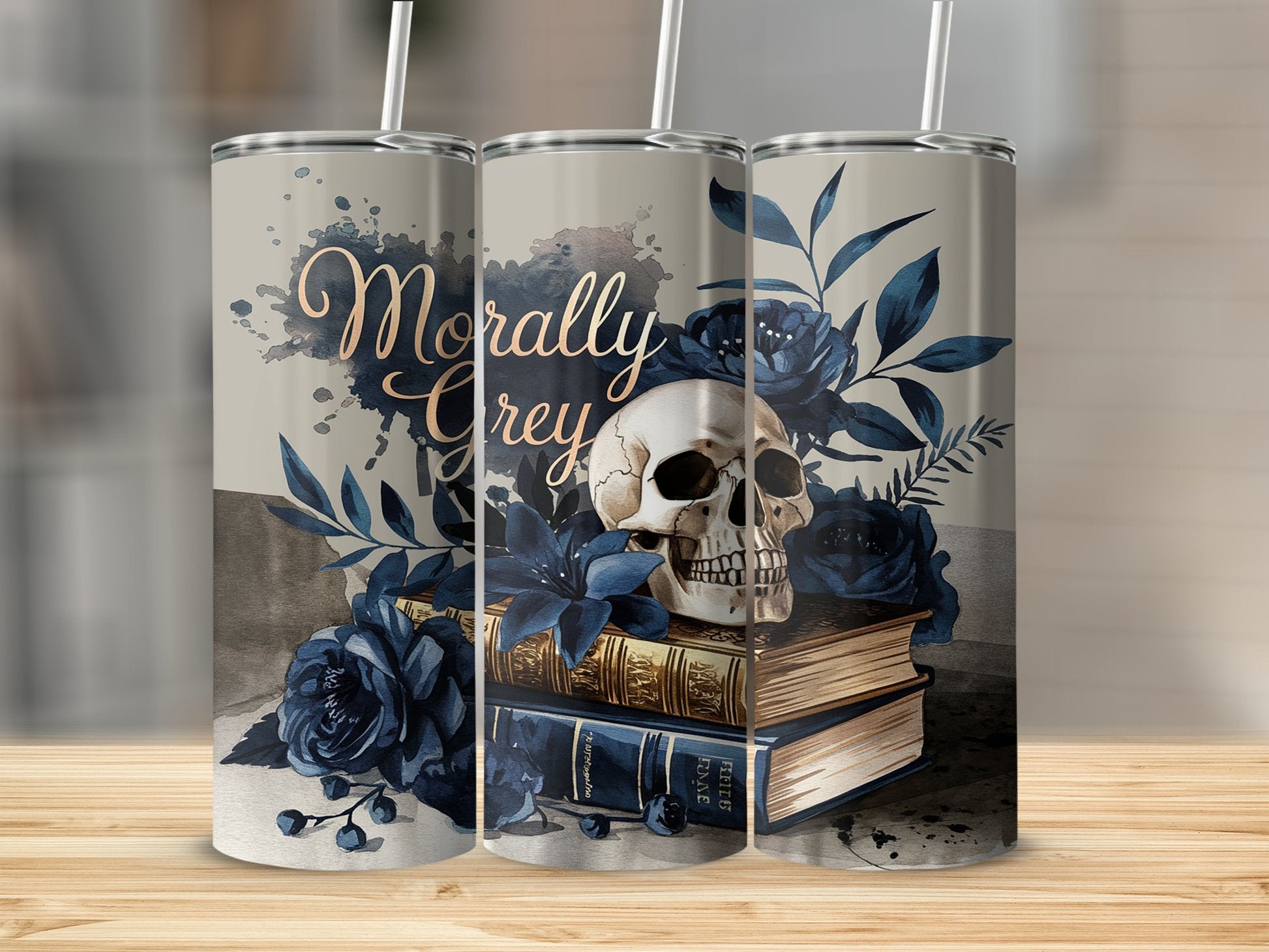 Morally Grey Romantasy 20oz Sublimation Tumbler Wrap - Daydream Design Store - Physical