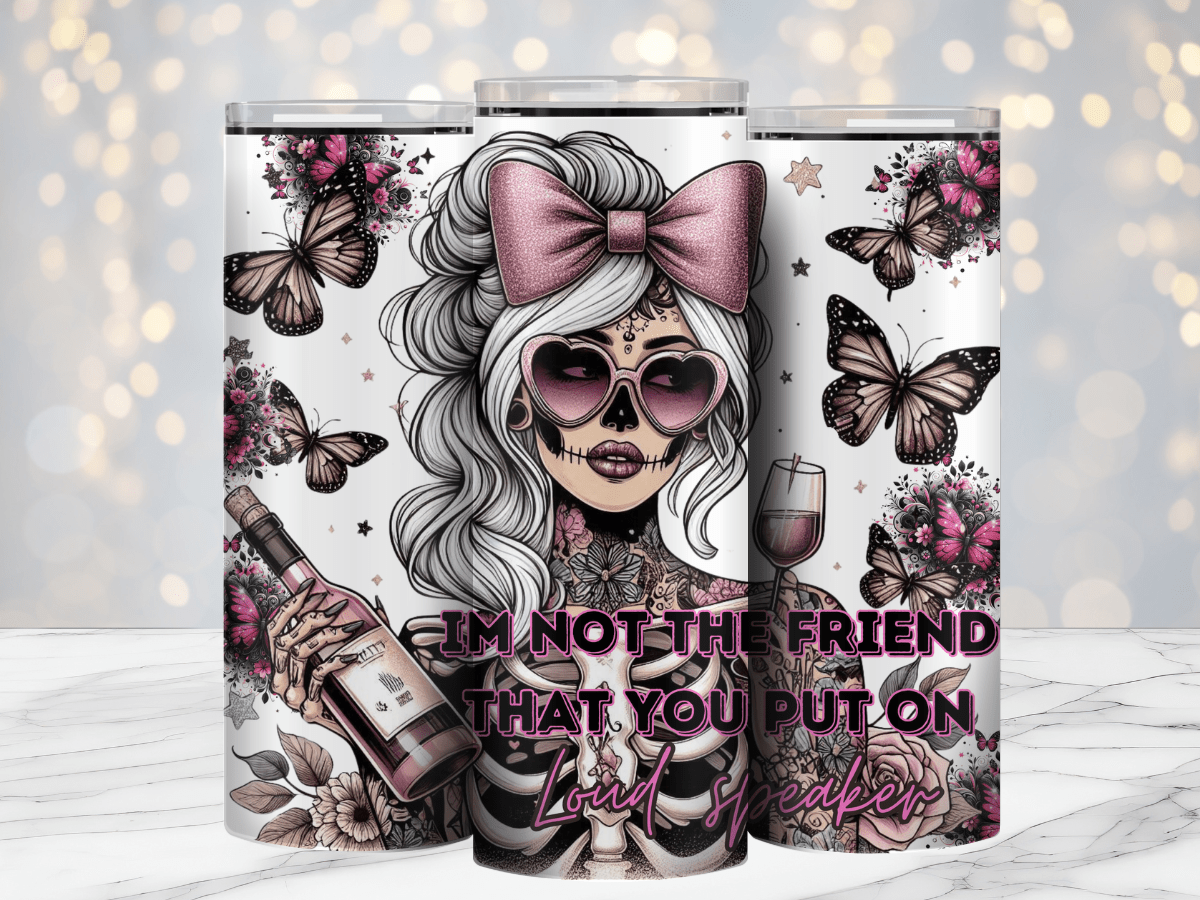 Not The Speaker Phone Friend 20oz Sublimation Tumbler Wrap - Daydream Design Store - Physical