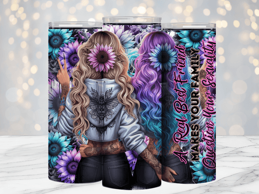 Real Best Friend 20oz Sublimation Tumbler Wrap - Daydream Design Store - Physical