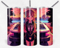 Retro Anime Girl 20oz Sublimation Tumbler Wrap - Daydream Design Store - Physical