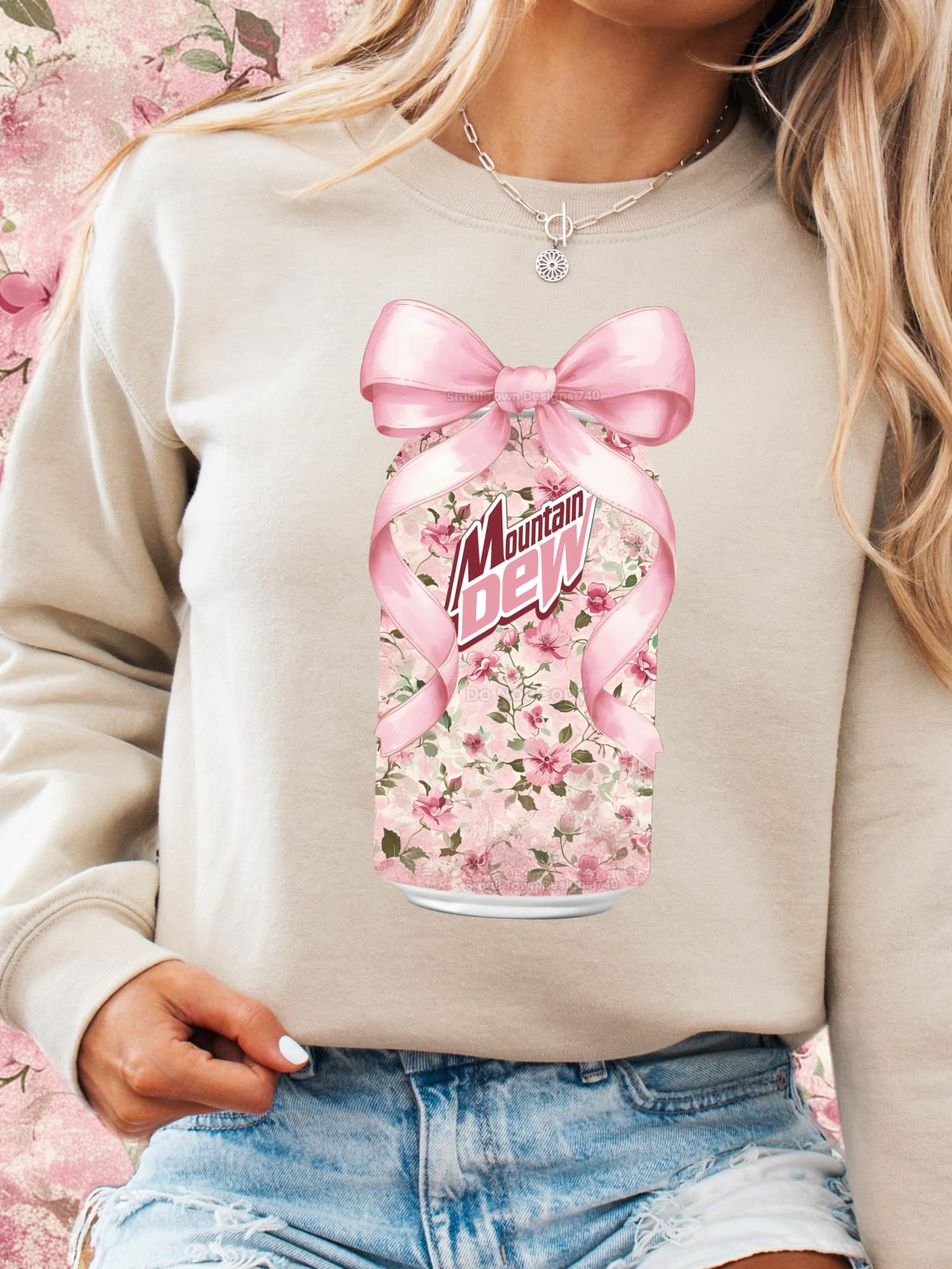 Soft Drink Pink Bow DTF Transfer - Daydream Design Store - Physical