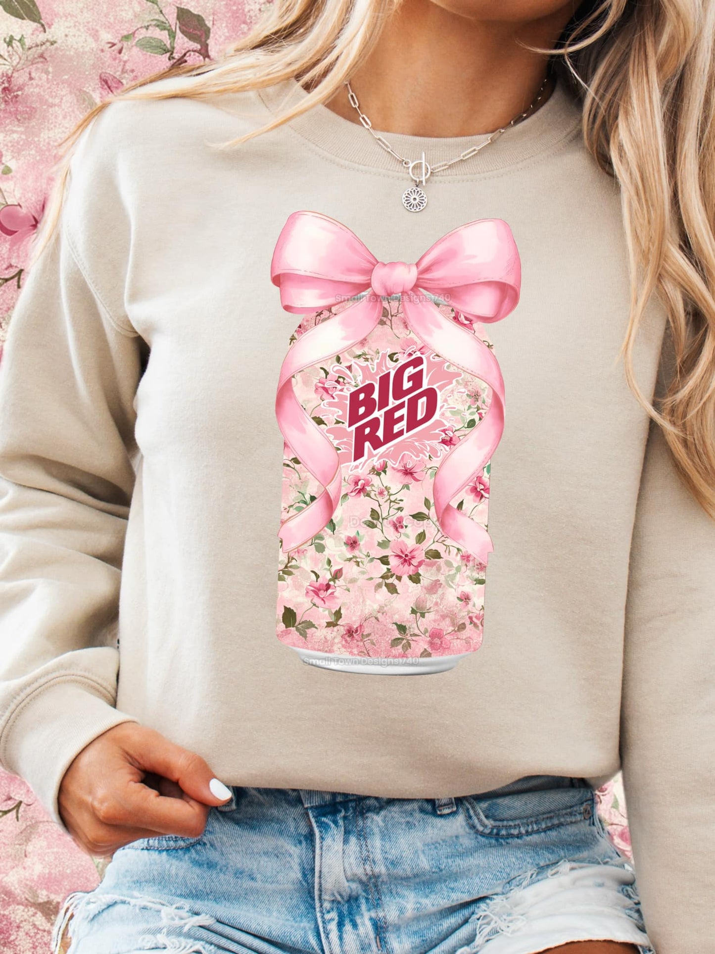 Soft Drink Pink Bow DTF Transfer - Daydream Design Store - Physical