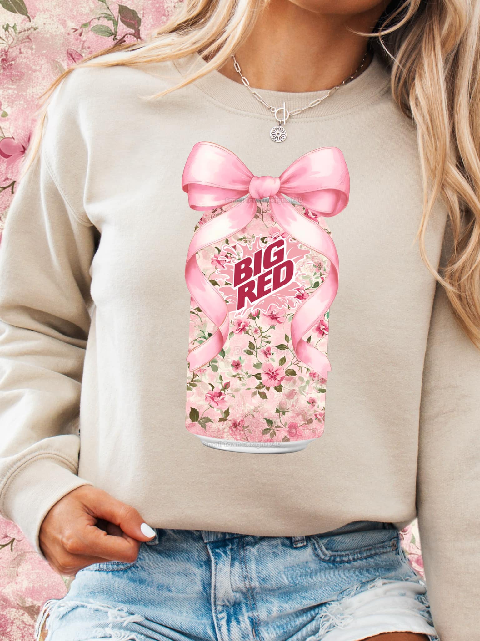 Soft Drink Pink Bow DTF Transfer - Daydream Design Store - Physical