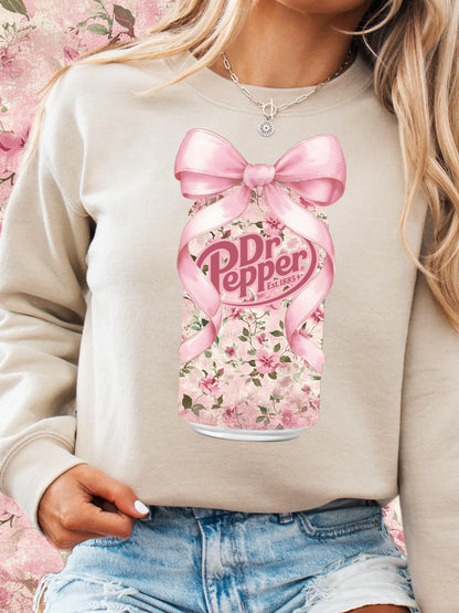 Soft Drink Pink Bow DTF Transfer - Daydream Design Store - Physical